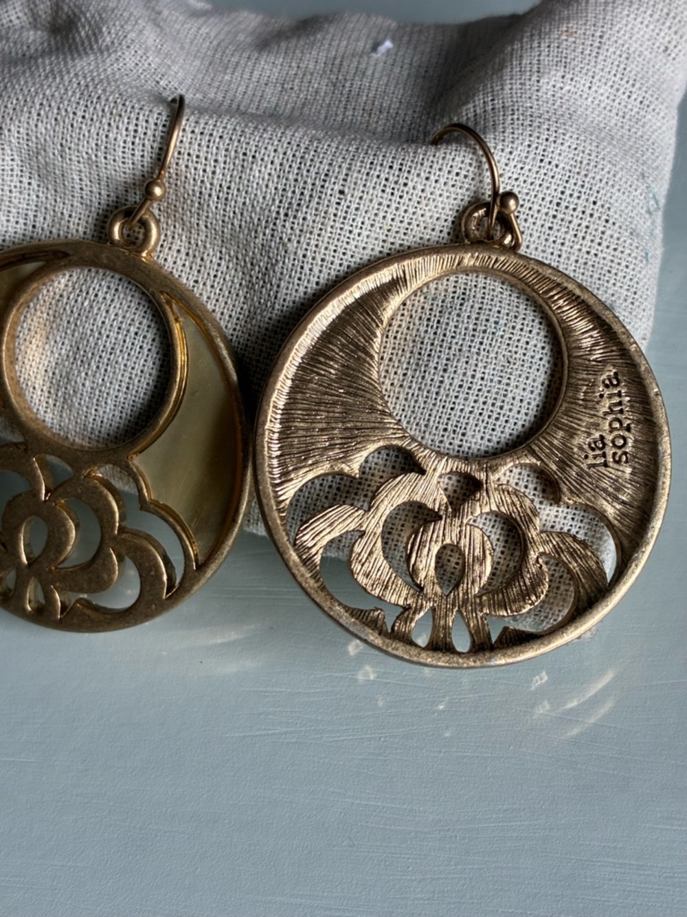 Bohemian Lia Sophia Round French Hook Earrings - Picture 3 of 8